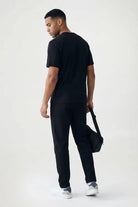 Relaxed Fit Crew Neck Cotton T-Shirt - Black