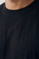 Relaxed Fit Crew Neck Cotton T-Shirt - Black