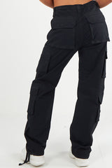 Women's Multi Pocket Twill Combat Stretch Straight Leg Low Waist Cargo Trousers