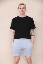Short Length Slim Fit Jersey Short - Grey Marl Cicay