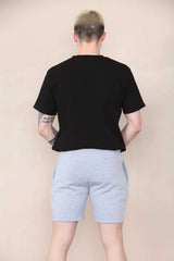 Short Length Slim Fit Jersey Short - Grey Marl Cicay