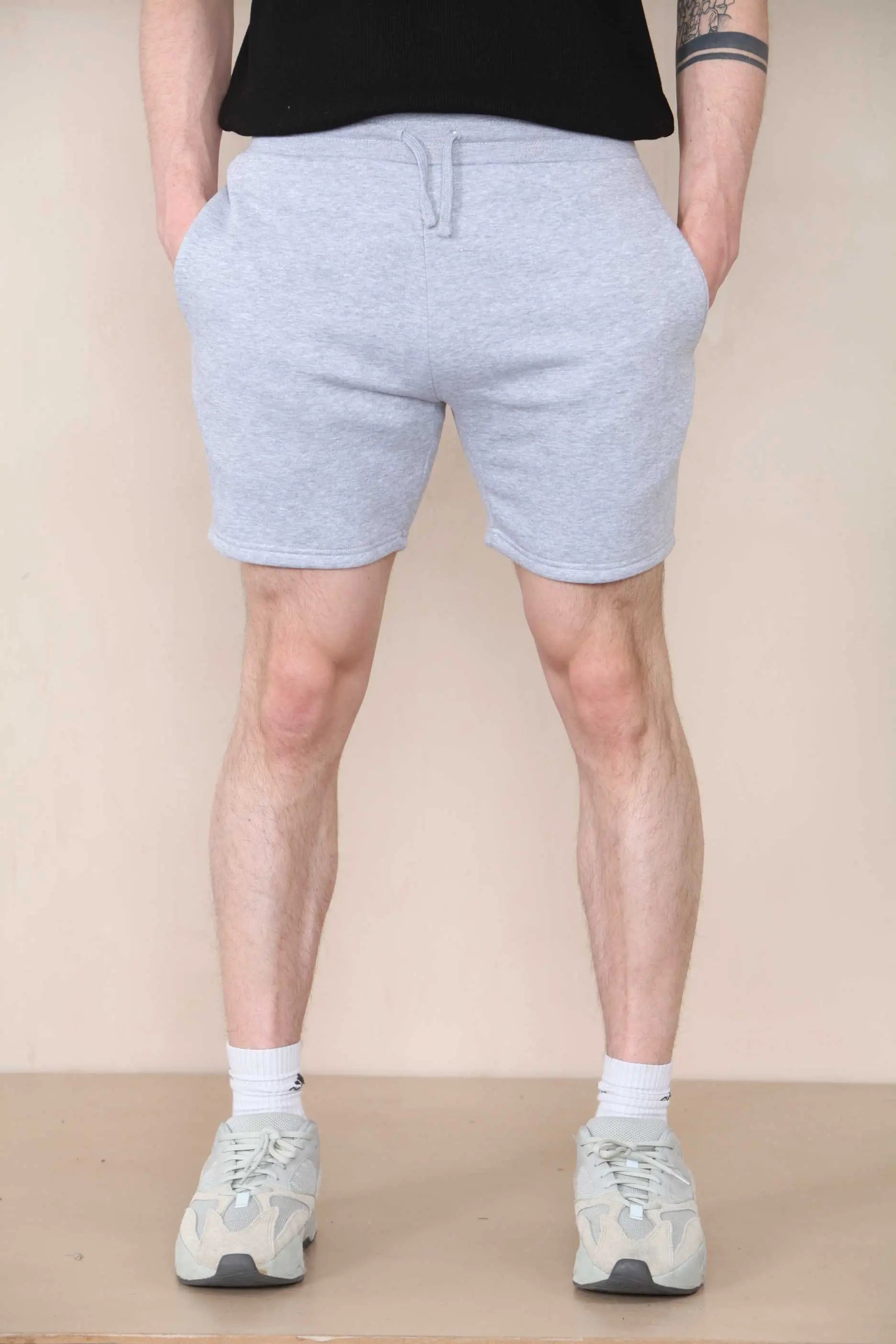 Short Length Slim Fit Jersey Short - Grey Marl Cicay