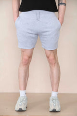 Short Length Slim Fit Jersey Short - Grey Marl Cicay