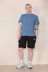 Slim Fit Waffle T-shirt - Slate Blue Cicay