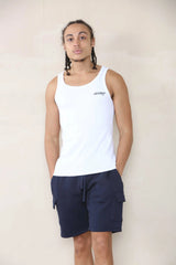 Slim Mid Cargo Jersey Short - Navy Cicay