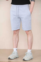 Slim Mid Length Jersey Short - Grey Marl Cicay