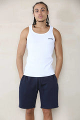 Slim Mid Length Jersey Short - Navy Cicay