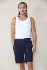 Slim Mid Length Jersey Short - Navy Cicay