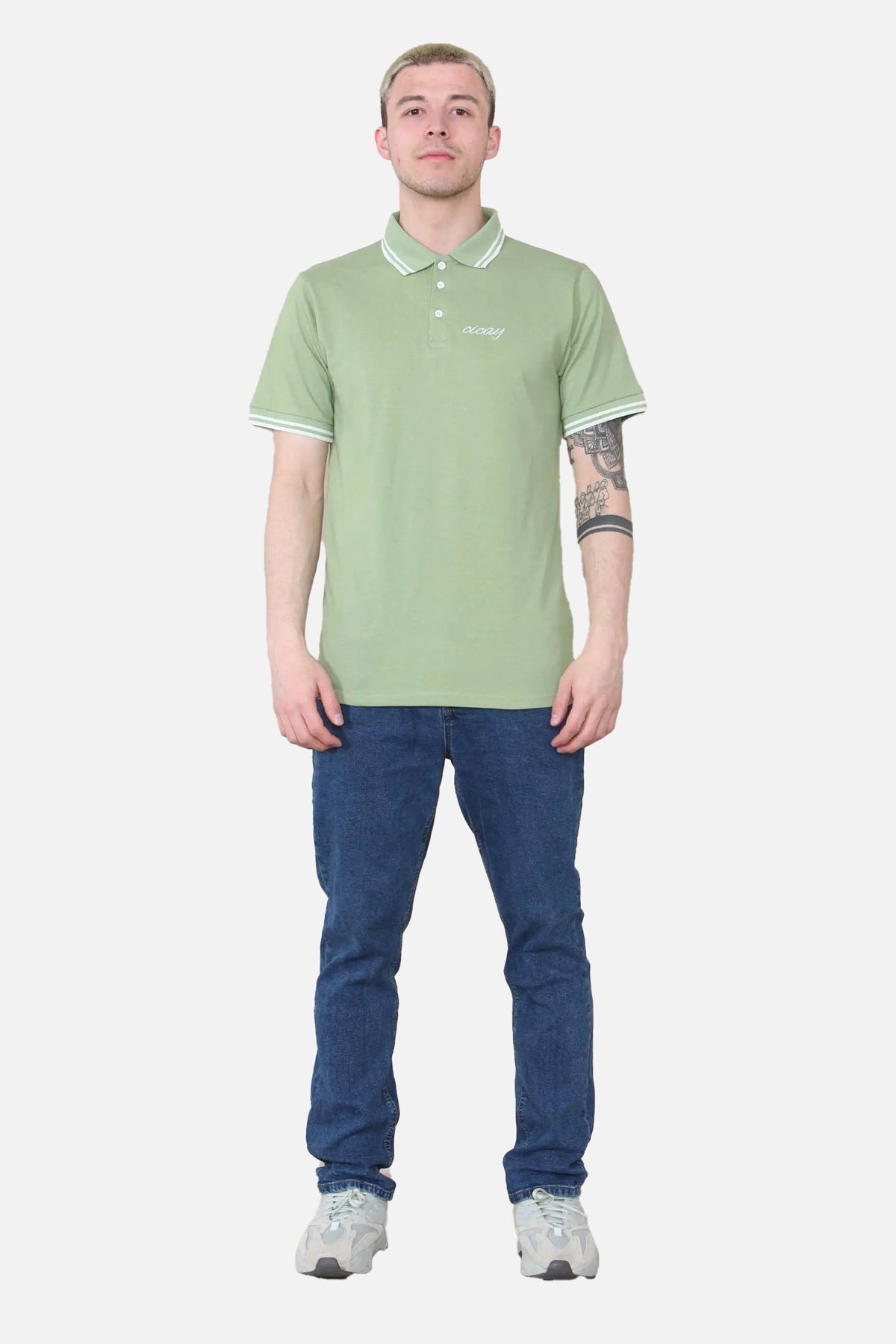 Man Slim Tipped Pique Polo Shirt