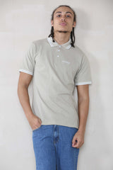 Slim Tipped Pique Polo - Sand Cicay