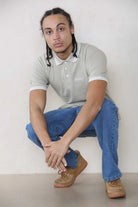 Slim Tipped Pique Polo - Sand Cicay