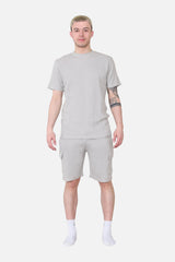 Slim Fit Waffle Crew Neck T-shirt & Cargo Short Set