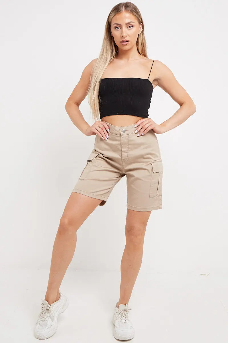 Trousers Casual Shorts Party Pants for Women In Beige Cicay