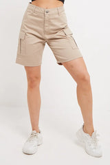 Trousers Casual Shorts Party Pants for Women In Beige Cicay