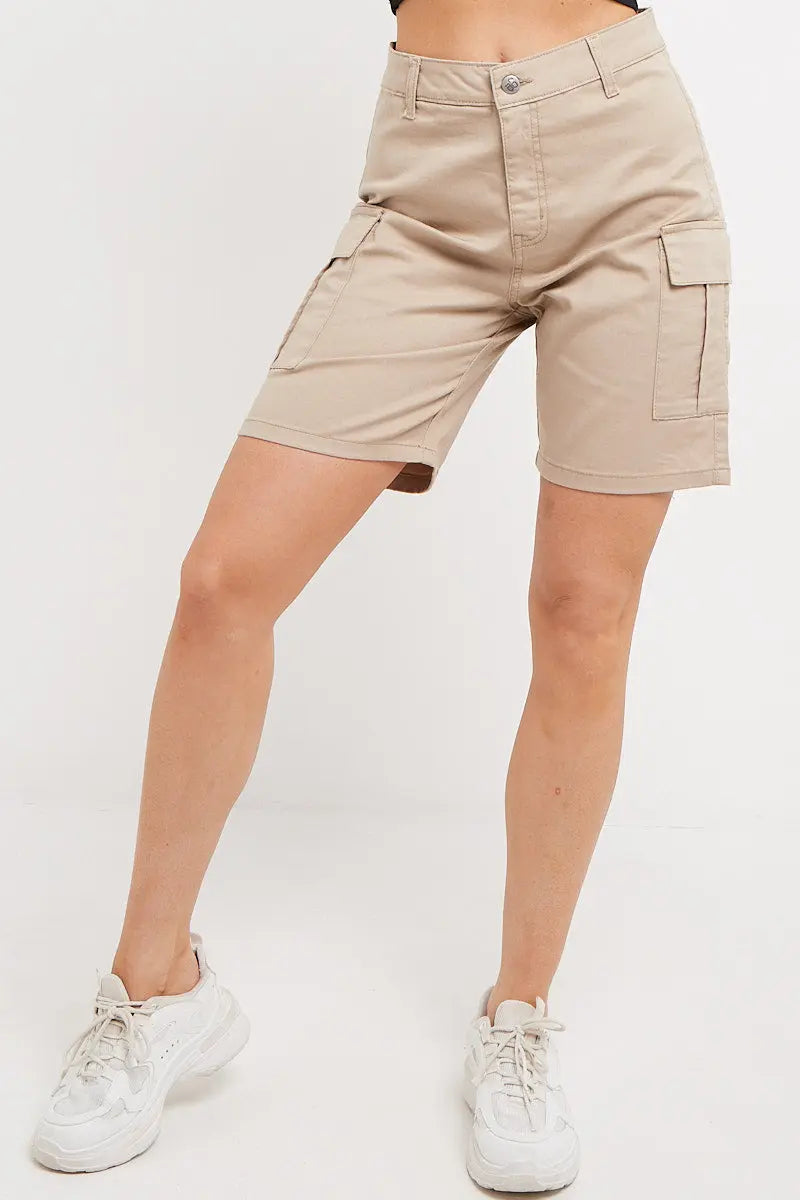 Trousers Casual Shorts Party Pants for Women In Beige Cicay