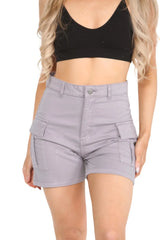 Trousers Casual Shorts Party Pants for Women In Grey Cicay