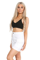 Trousers Casual Shorts Party Pants for Women In Grey White Cicay