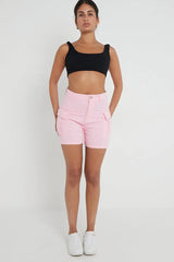 Trousers Casual Shorts Party Pants for Women In Pink Cicay