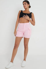 Trousers Casual Shorts Party Pants for Women In Pink Cicay