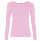 Pink long-sleeve shirt on a white background