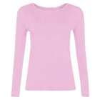 Pink long-sleeve shirt on a white background