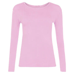 Pink long-sleeve shirt on a white background