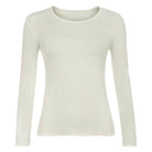 cream long-sleeve shirt on a white background
