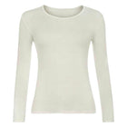 cream long-sleeve shirt on a white background