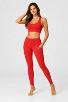 Women’s racer back gym set in red - alternate view